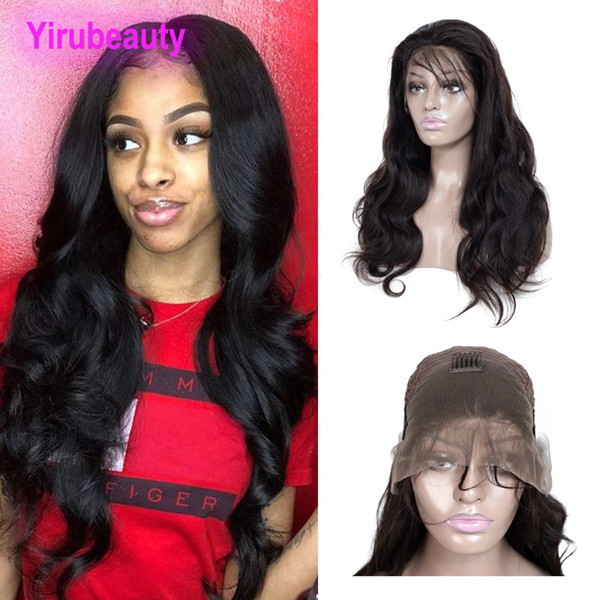 Indian Raw Human Virgin Hair 13 By 4 Lace Front Wigs Natural Color Body Wave 10-32inch Body Wave Lace Wigs Wholesale Yirubeauty