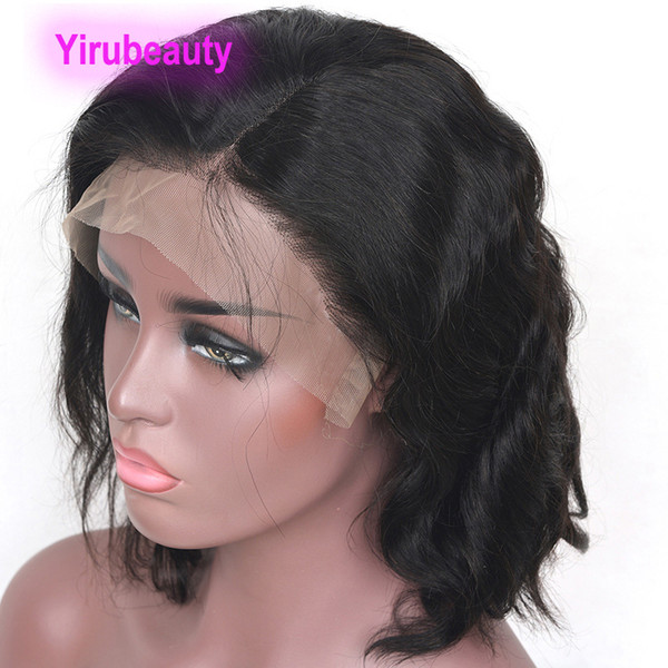 Indian Virgin Hair 13 By 4 Lace Front Wig Bob Wigs With Baby Hair Body Wave 13X4 Lace Front Wigs 100% Human Hair New Products