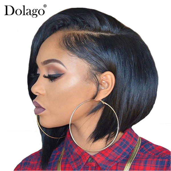 13x6 Lace Front Wig Short Human Hair Wigs For Black Women Straight Bob Wig Glueless Natural Hairline With Baby Hair