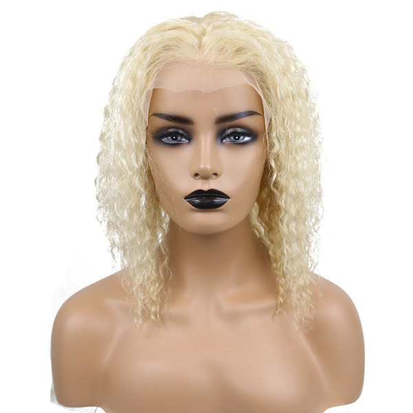 13X6 Lace Frontal Human Hair wigs For Black Women 613 Blonde Curly Lace Wig Dolago Colorful Honey Blonde Wig