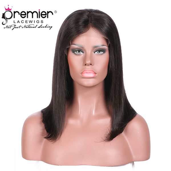 Full Lace Human Hair Wigs Yaki Straigt Pre-plucked with Baby Hair Brazilian Hair Natural Hairline With Babyhair