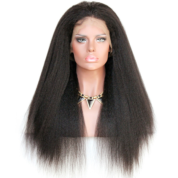 premeir wigs Full Lace Human Hair Wigs Pre-plucked Perimeter with BabyHair Brazilian Hairs KinkyStraight Wigs Natural Hairline With Babyhair