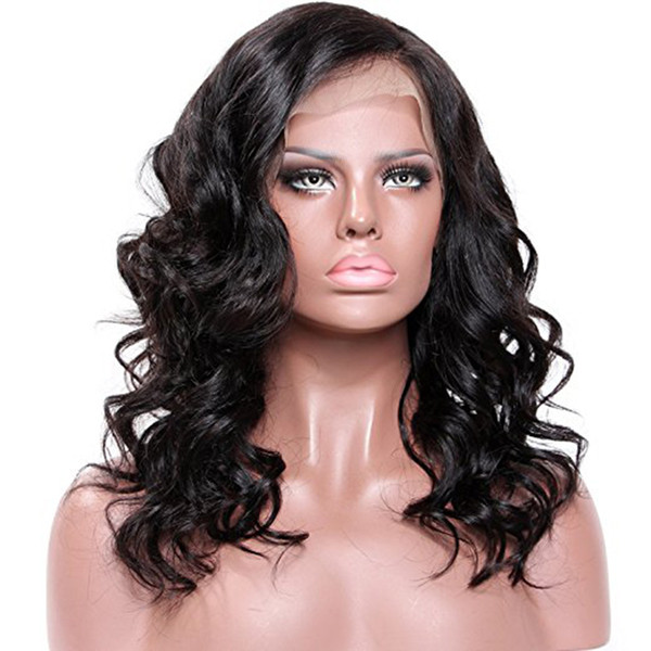 Full Lace Human Hair Wigs Wavy Pre-plucked Perimeter with Baby Hair Brazilian Hair Natural Hairline With Babyhair