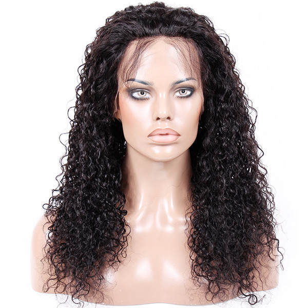Top 8aFull Lace Human Hair Wigs Pre-plucked Perimeter with BabyHair Brazilian Hairs Curly Wigs Natural Hairline With Babyhair