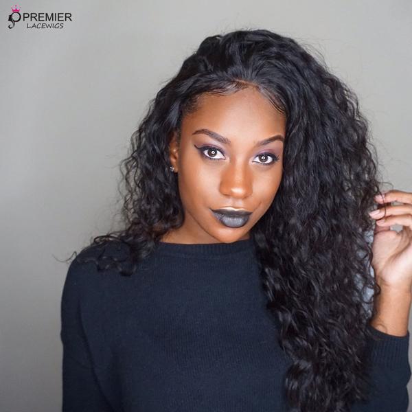 Top 10A Glueless Lace Front Wigs Brazilian Remy Human Hair Bleached Knots Pre-plucked Natural Hairline Water Wave For American