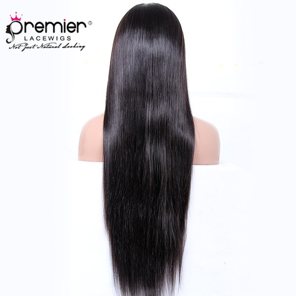 Full Lace Human Hair Wigs Silky Yaki Straight Brazilian Hairs Natural Hairline With Babyhair