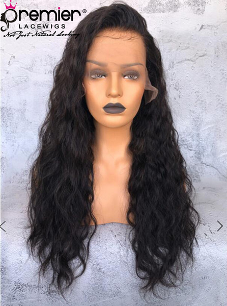 Premier Glueless Full Lace Human Hair Wigs Brazilian Remy Hair Water Wave Pre-Plucked Natural Hairline With Babyhair
