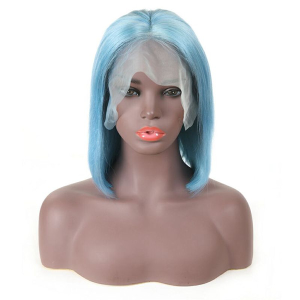 Colorful Bob Lace Front Wig Remy Brazilian Human Hair Pre Plucked Swiss Lace Wig Customied For Women