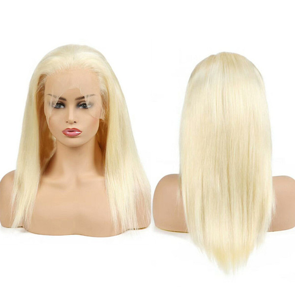 Brazilian Human Hair Full Lace Front Lace Wigs 613 Blonde Straight Indian Peruvian Malaysian Women Human Hair Wigs