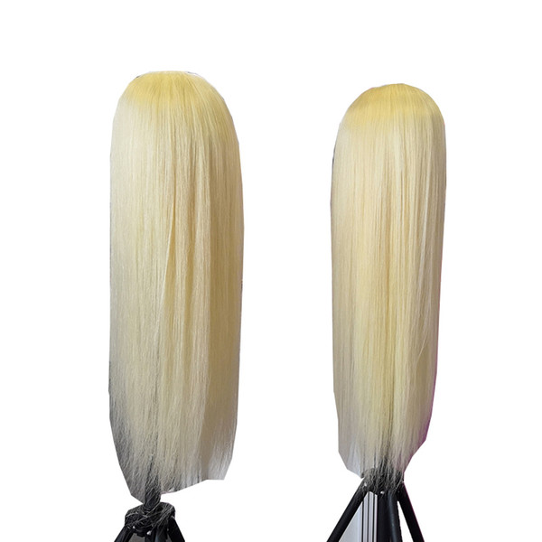 100% Chinese human hair 26 28inch blonde color 613 full lace wig tangle free shedding free limited stock offer