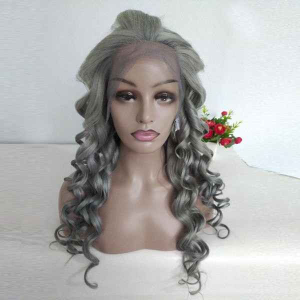 Wholesale Price Brazilian Loose Wave Wigs Full Lace Wigs Gray Color 100% Human Hair 13x4 Lace Frontal Wigs Super Fashion 8-30inch