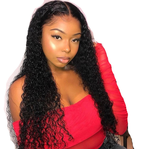 Pre Plucked 360 Lace Frontal Wig with Baby Hair Brazilian Loose Deep Curly 360 Lace Front Human Hair Wigs for Black Women Remy