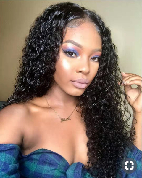 Curly brazilian lace front wig 360 full Lace Human Hair Wigs-Glueless 130% Density Brazilian Virgin Remy Wigs with Baby Hair For Black Woman