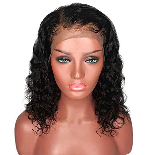 Human Hair Wigs with Brazilian Virgin Hair,130% Density Lace Front Wigs Human Hair for Black Women, Curly short Wigs on Sale