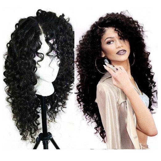 360 Lace Frontal Wig 250% high density Lace Front Human Hair 360 Lace Wig Deep Curly Full Human Hair Wigs For Black Women