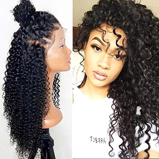 360 Lace Front Wig Human Hair 150% density kinky Curly Hair Bleached Konts Brazilian Virgin Hair Glueless 360 lace Wig Pre-Plucked Natur