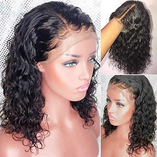 DIVA 150% Density 360 Lace Frontal Wig Curly Human Hair Brazilian Remy Hair Wigs PrePlucked With Baby Hair(14 inch with 150% density)