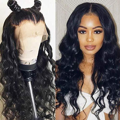 13x6 Human Hair Lace Front Wigs Pre Plucked Unprocessed Brazilian Body Wavy Human Hair Wigs 360 for Black Women 18inch 130%density