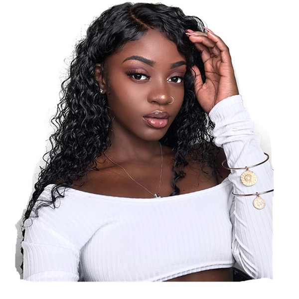 DIVA 360 Lace Frontal Wig Peruvian Water Wave Lace Front Human Hair Wigs For Black Women Adjustable Strape Cap Remy Lace Wig 360