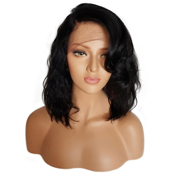 180%density wavy bob lace front human hair wig wet wavy full ends lace frontal short human hair wigs 360