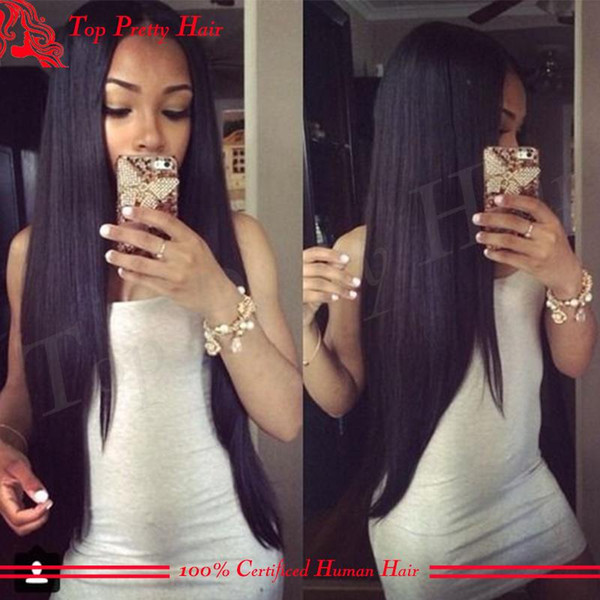 30 Inch Human Hair Full Lace Wig Straight Glueless Peruvian Natural Looking Black Straight 30 in Lace Front Wigs For Black Women