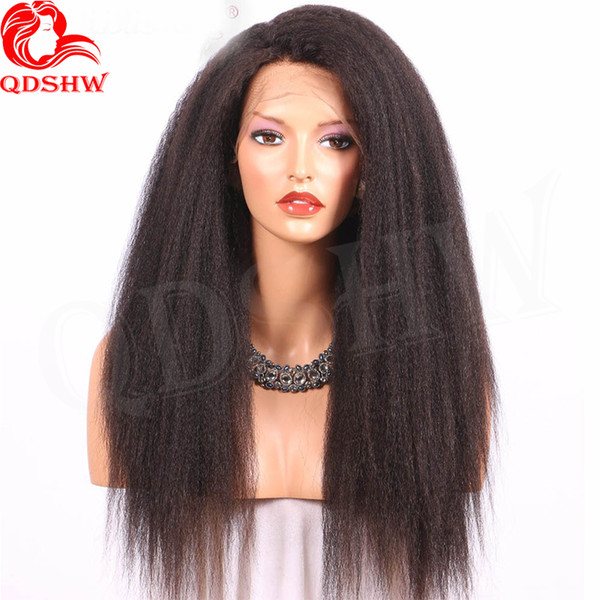 360 Full Lace Human Hair Wigs Pre Plucked Kinky Straight Virgin Brazilian Hair Glueless Italian Yaki 360 Lace Frontal Human Hair Wig