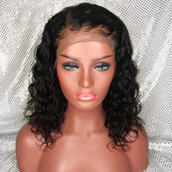 Peruvian Deep Wave Lace Front Wig Pre Plucked Natural Hairline Glueless Human Virgin Peruvian Hair Lacefront Wigs With Bleached Knots