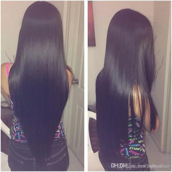 Brazilian Virgin Hair Wigs For Black Women Cheap Human Hair Silky Straight Glueless Unprocessed Virgin Brazilian Hair Full Lace Front Wig