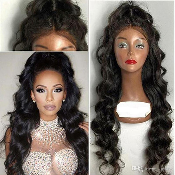 Full Lace Wig Silk Base For Black Women Loose Wave Preplucked Human Virgin Silk Top Lace Front Brazilian Hair Wigs With Baby Hair