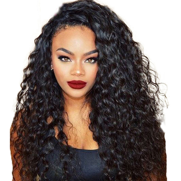 Full Lace Human Hair Wigs For Black Women Pre Plucked Water Wave Glueless Brazilian Virgin Lace Front Wig With Baby Hair