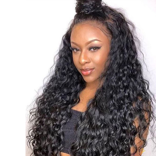 360 Frontal Full Lace Human Hair Wigs Pre Plucked With Baby Hairs Peruvian Virgin Curly 360 Lace Frontal Wigs For Black Women