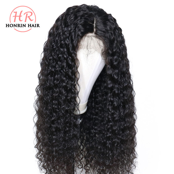 Honrin Hair 13x6 Deep Part Lace Front Wig Curly Full Lace Wig Deep Curly Pre Plucked Hairline Malaysian Virgin Human Hair 180% Density