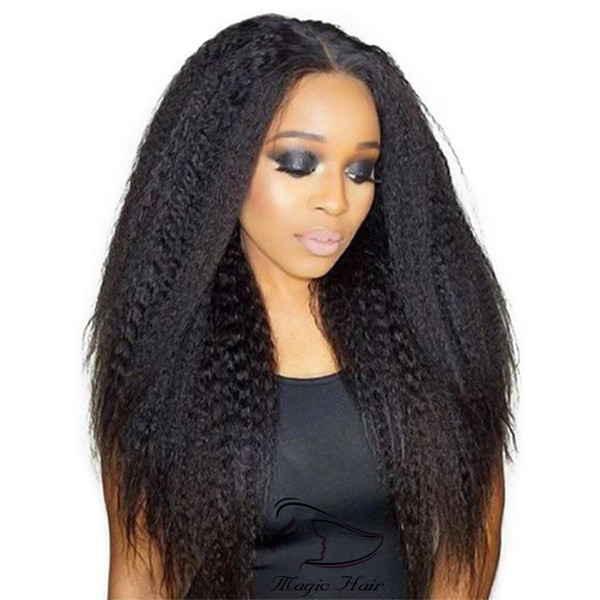 360 Full Lace Human Hair Wigs 8A Virgin Peruvian Hair kinky Straight Afro Lace Wigs For Black Women Baby Hair Freeship