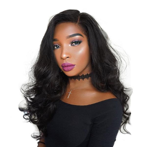 360 body wave lace wig Peruvian virgin hair 360 Lace front Wig pre plucked With baby hair bleached knots Natural looking