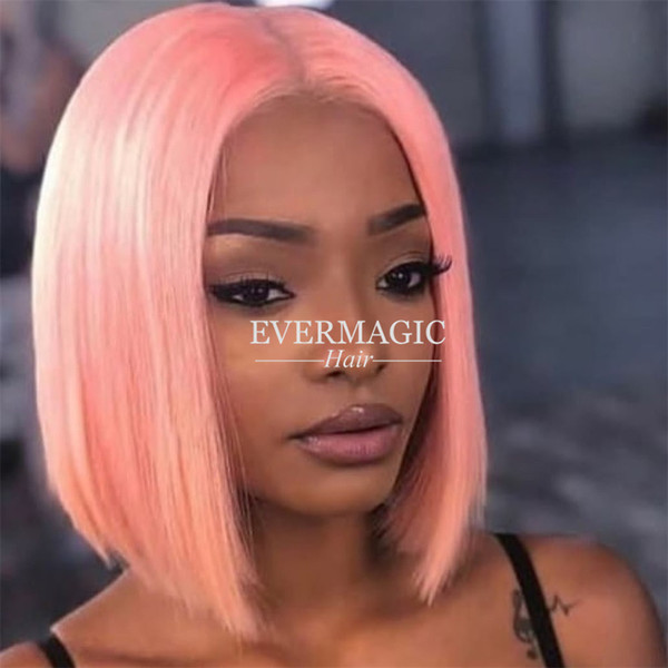 Customize Color Bob Wig Human Hair For Black Women Silky Straight Short Bob Full Lace human hair Wigs