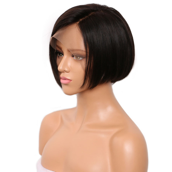 6inch Straight Wig Brazilian 360 Lace Frontal Wig Pre Plucked With Baby Hair Lace 360 Short Bob Wig Bleached Knots Remy Evermagic Hair