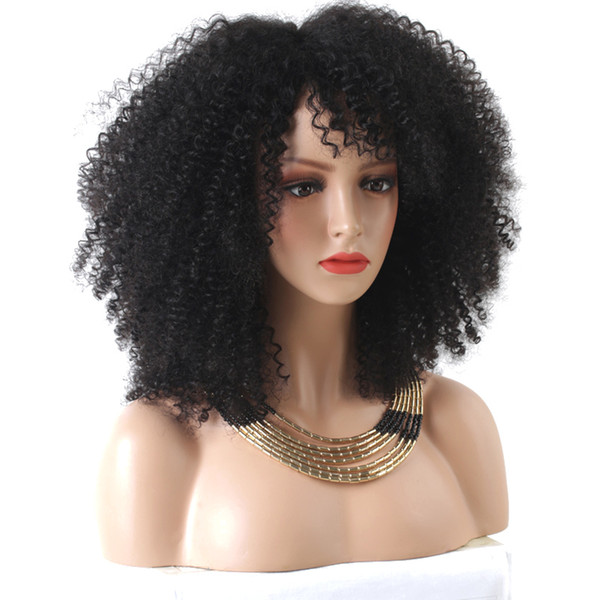 Afro Kinky Curly Full Lace Human Hair Wigs For Women Natural Black 130% Density Peruvian Remy Hair Bob Lace Front human hair Wigs