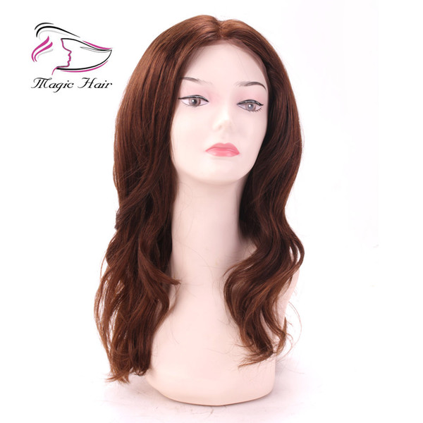 Evermagic full lace wigs lace front wigs for black women color 2# body wave Brazilian virgin hair 130 150 density 100% human hair