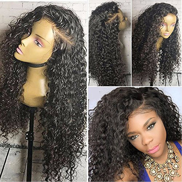 full lace human hair wigs human hair lace front wigs cheap 13*4 Water Deep Curly with Baby Hair Bleach Knots Unprocessed tiffanyhair