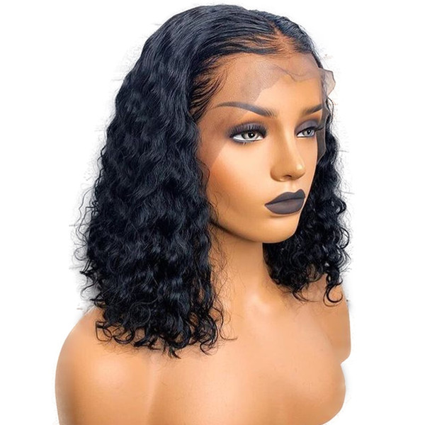 full lace human hair wigs 13*4 lace front wigs Short Curly Swiss Lace Pre-Plucked Natural Hairline baby hair Brazilian tiffanyhair