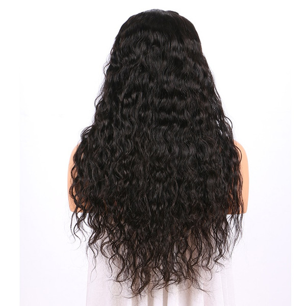 Lace Front Wigs Brazilian Water Wave 150%Density with Baby Hair Bleach Knots Unprocessed for black woman Natural Hairline of beauty Qtfn