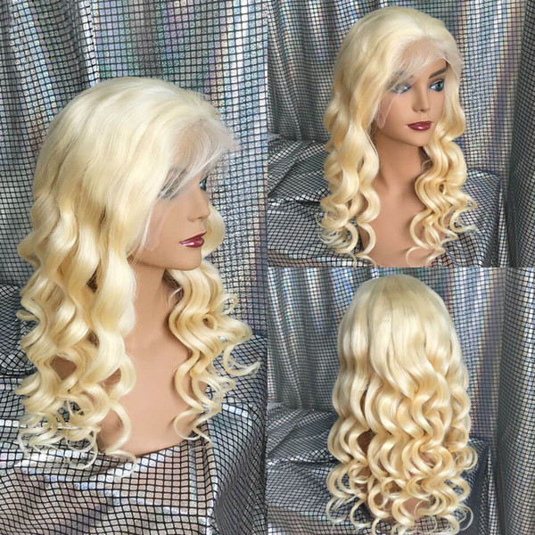 Lace Front wigs Full Lace Human Hair Wigs Brazilian Malaysian Peruvian Indian hair 613 color big Wave Pre Plucked Natural Hairline baby hair