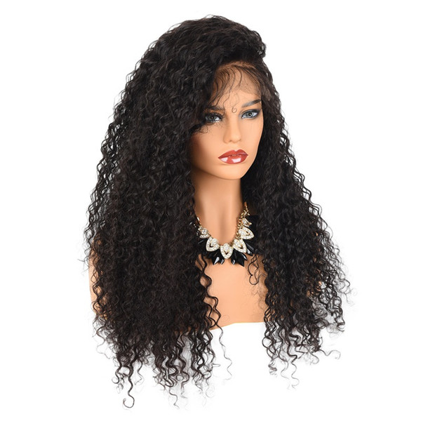 Lace Front Wigs Kinky Curly humanhair 150% Density Brazilian Bleach Knots Unprocessed Baby Hair full lace wigs for Black Women beauty Qtfn