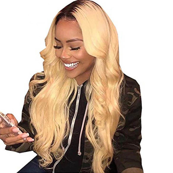 1B 613 Color Body Wave Lace Front Wigs Full Lace Wigs Brazilian Remy Hair Middle Part Pre Plucked Natural Hairline 8-26inch