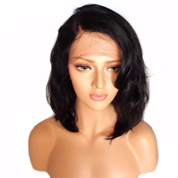 Lace Front wigs Full Lace wigs short natural wave 10-14inch Human Hair Pre Plucked Natural Hairline