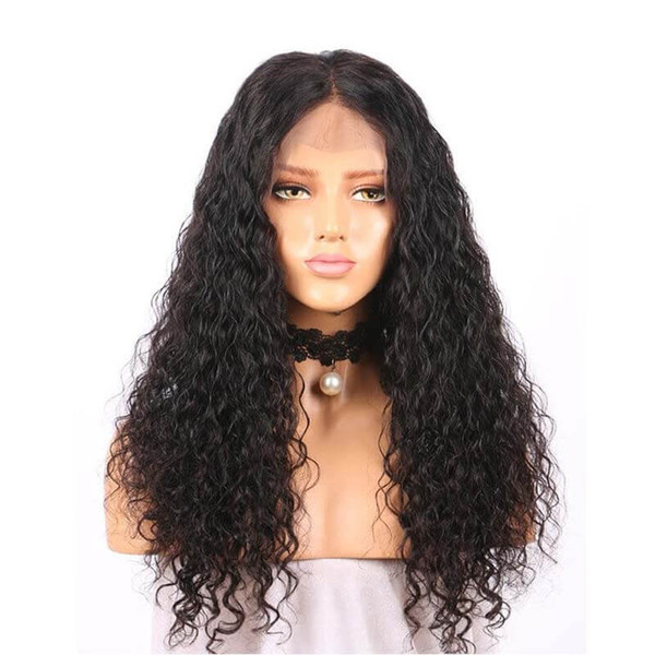 Water Wave 150% Density Lace Front Human Hair Wigs With Baby Hair Deep Parting 13x6 Remy Hair Lace Front Wig Pre Plucked