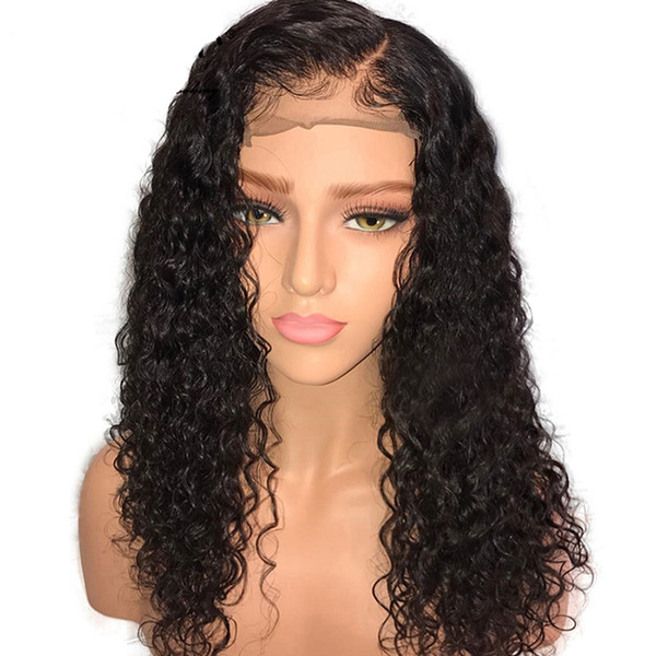 10A Brazilian Remy Human Hair Glueless Lace Front Wigs 150% Density Natural Hairline Curly Lace Wig For American