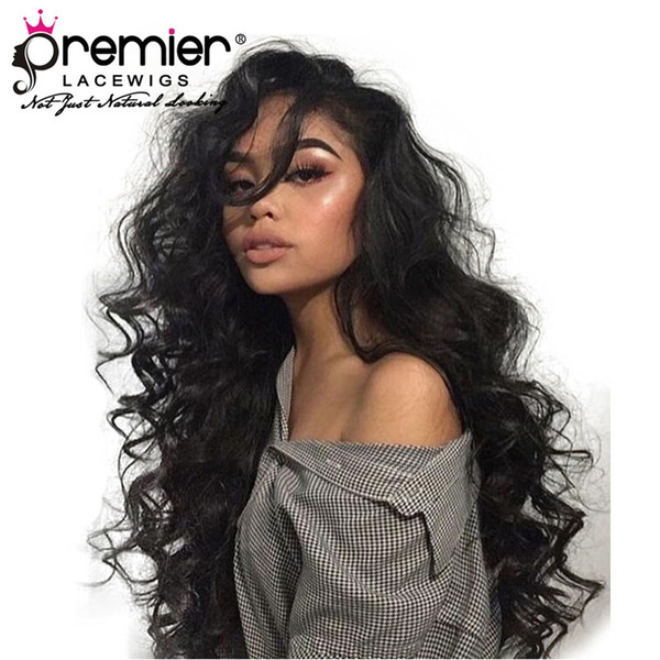 360 Full Lace Human Hair Wigs Brazilian Remy Hair Super Wave Pre-plucked Bleached Knots 150% Density Human Lace Wigs