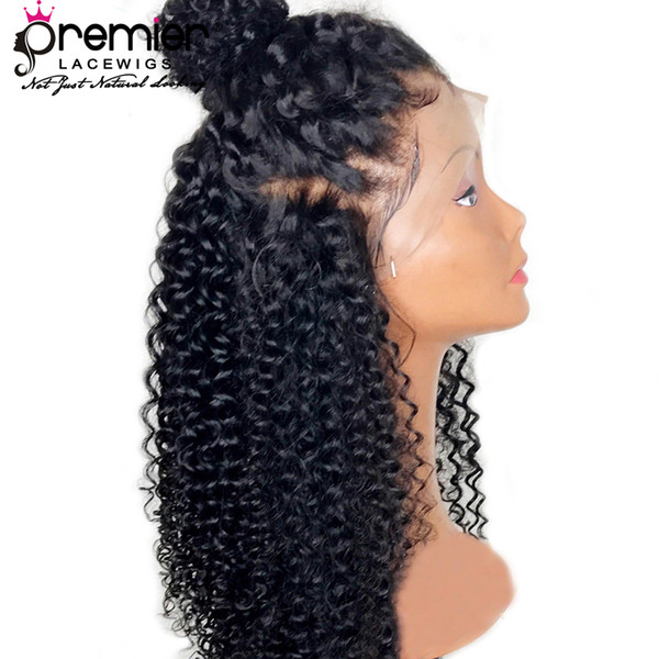 Premier Glueless Full Lace Wigs Natural Hairline With Baby Hair Brazilian Remy Hairs Curly Wigs Natural Hairline With Babyhair