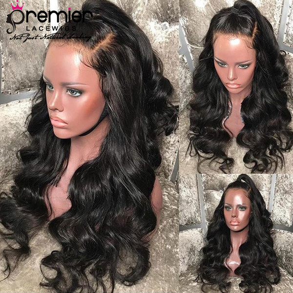 Premier Pre-plucked Hairline Glueless Full Lace Wigs Brazilian Remy Hairs Big Wave Wigs Natural Hairline With Babyhair